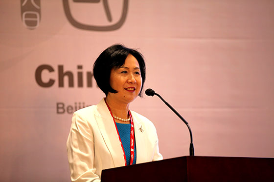 国际通用航空制造商协会（GAMA）驻中国总代表祝凯在大会上发表演说